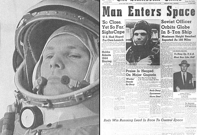 Russians send first man to space