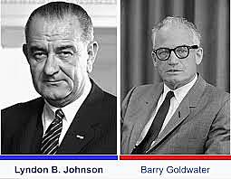 Lyndon B Johnson defeats Barry Goldwater