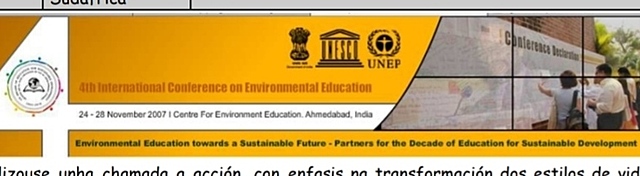 Conferencia Internacional de Educación Ambiental ou (Tbilisi+30) en Ahmedabad