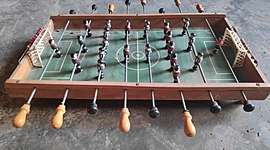 Timeline:  El futbolí Alejandro Campos Ramírez  1937(XX) Perquè va conèixer a nens ferits que no podían jugar a futbol i se li va ocórrer la idea del futbolí.