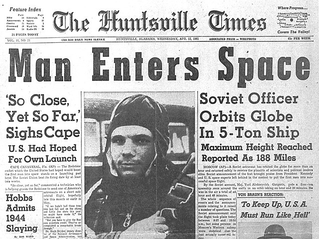 Russians sent the first man into space