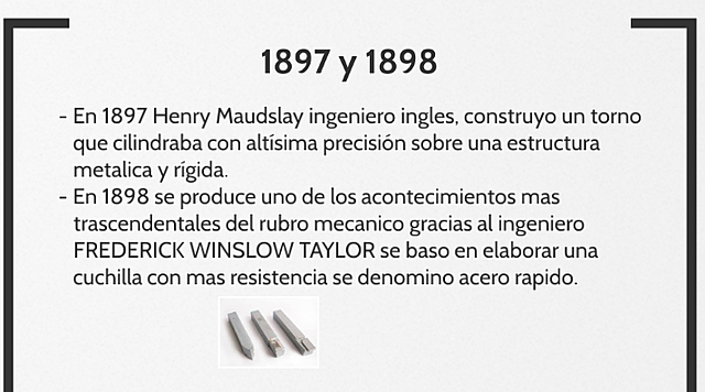 APARICIÓN DEL TORNO PARA CILINDRAR Y CUCHILLA ACERO RÁPIDO