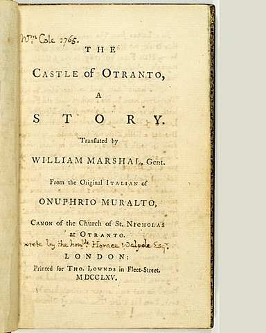 Г. Уолпол "Замок Отранто"