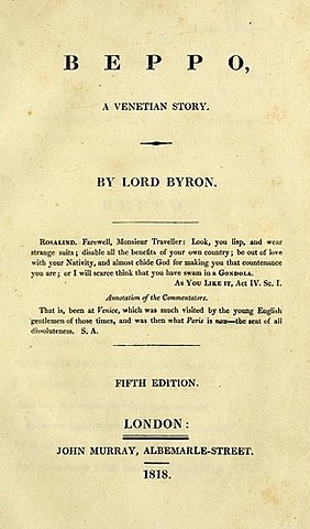 Дж. Г. Байрон "Беппо"