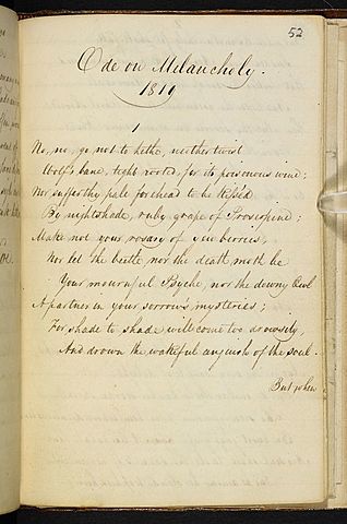 Дж. Китс "Ода меланхолии"