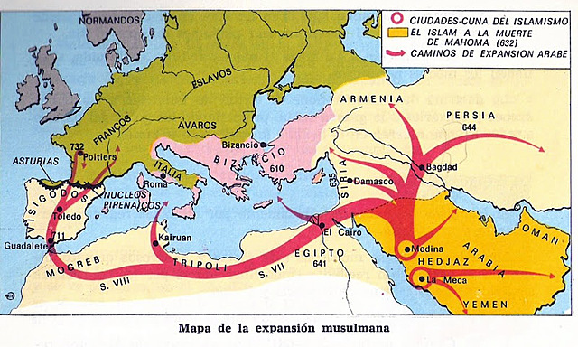 Expansión musulmana en la península