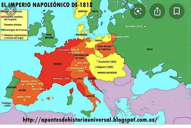 Máxima expansión del Imperio napoleonico