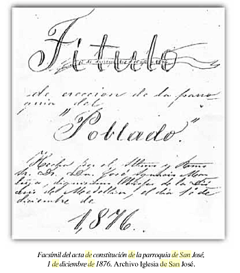 Concesión del título de parroquia de San José del Poblado