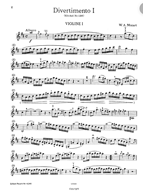 Divertimentos KV 136 a KV 138 de Mozart