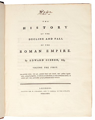 First volume of The Decline and Fall of the Roman Empire - Edward Gibbon