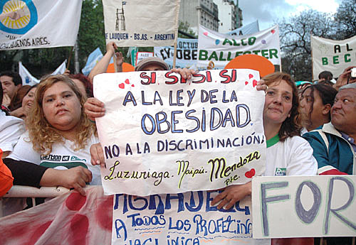 Aprobación ley de Obesidad Nº 26396/08