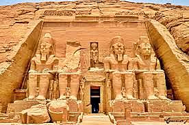 Imperio Nuevo.Arte Egipcio. Templo de Ramses II o Gran Speos de Abu Simbel.