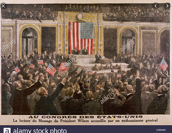 Wilson asks for Declaration of War(US)
