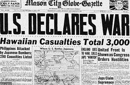 The United States Declares War/ Congress Votes to Declare War(US)