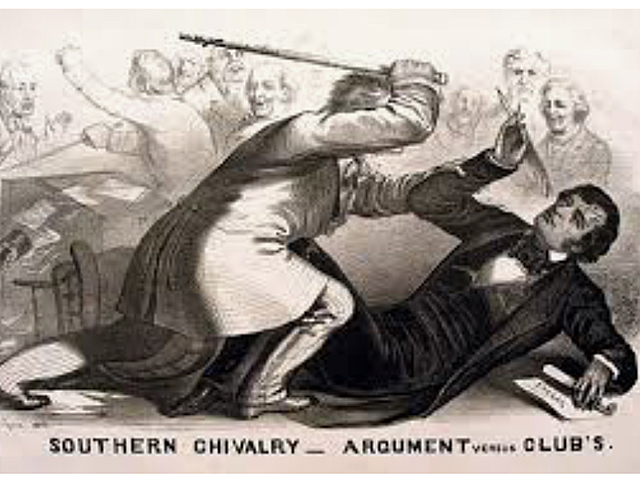Charles Sumner Attacked Preston Brooks on the U.S. Senate Floor