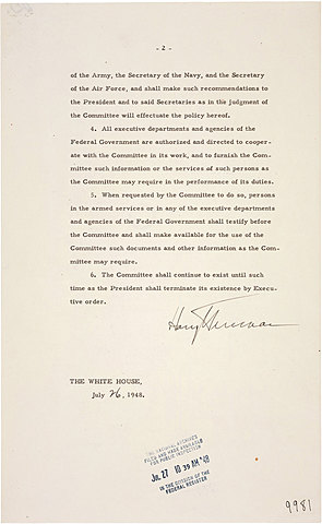 EXECUTIVE ORDER 9981 (HST)