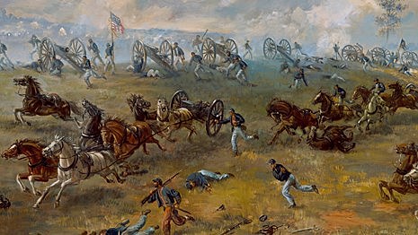 Beginning of the First Battle of Bull Run (Manassas) was