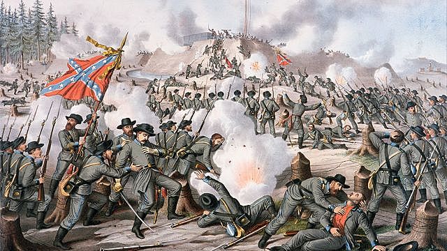 The Confederate side of the war.