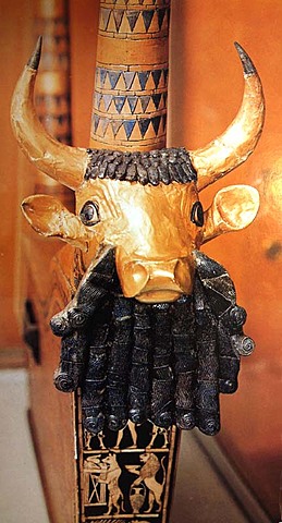 Detalle del arpa de Ur.