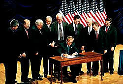 George W. Bush Bans Abortion Aid