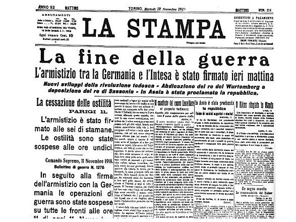 Armistizio tra Italia e Austria-Ungheria