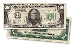 $500 dollar bill