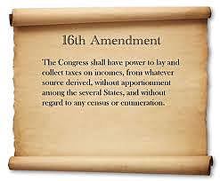 16th Amendment ratified