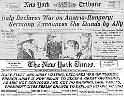 Italy declared war on Austria-Hungary