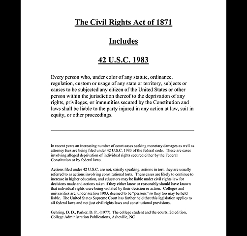 The Civil Rights Act of 1871