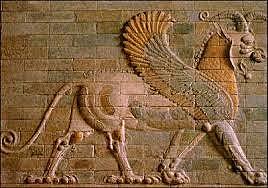 Arte Persa Aqueménida. León alado. Palacio de Susa.(510 a.C)