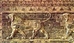 Arte Persa Aqueménida. Friso de leones. Palacio de Susa. (510 a.C)
