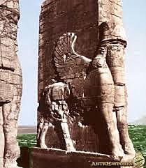 Arte Persa Aqueménida. Toro alado de la Puerta de Naciones. Persépolis.(475 a.C) .