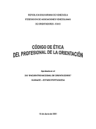 Código de Ética del Profesional de la Orientación