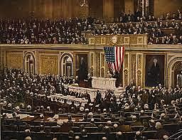 The United States Declares War/ Congress Votes to Declare War