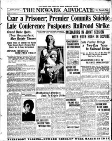 Czar Nicholas II Abdicates