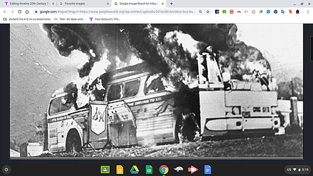 Freedom Riders attack in Anniston, AL