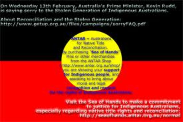 Kevin Rudd apologising for the stolen generation