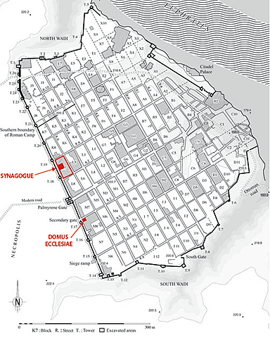 Arte Paleocristiano: urbanismo. Plano de Dura-Europos.