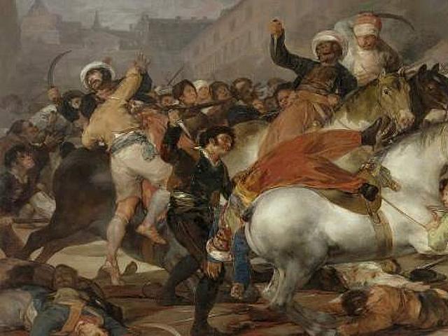 Guerra de la independencia. 2 de Mayo.Representa una escena del levantamiento del 2 de mayo contra los franceses.