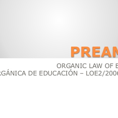 Timeline: PREAMBLE: ORGANIC LAW OF EDUCATION
