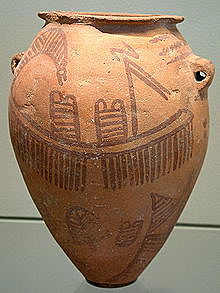 Vasija de cerámica: Naqada II (3500-3200 a.C.)
