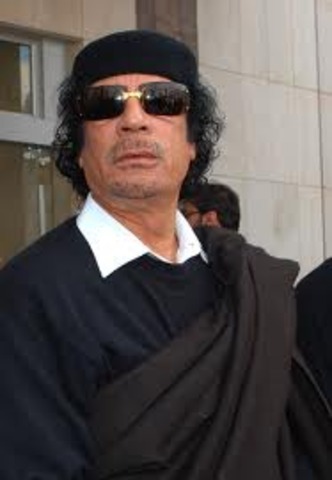 Gaddafi taking power of Libya