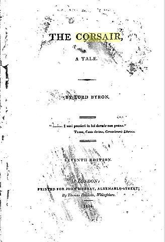 Корсар. Джордж Байрон