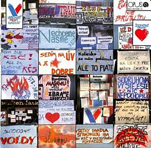 Photo exhibition of Velvet revolution in Constanta, Romania