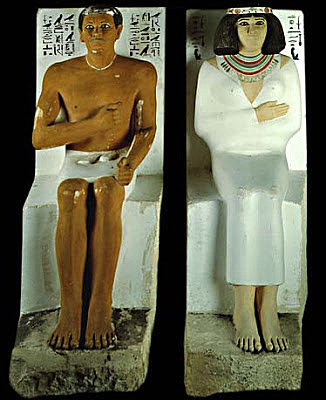Escultura sedente de Rahotep y Noiret (2360 a.C.)
