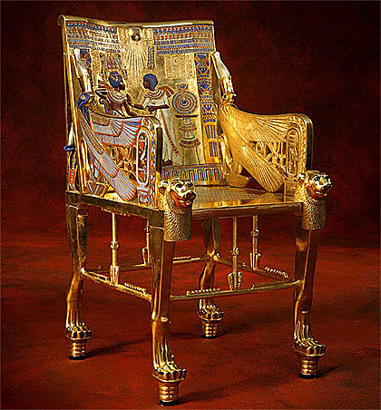 Trono de Tutankhamon, Museo Egipcio, El Cairo (1345 – 1335 a.C.)