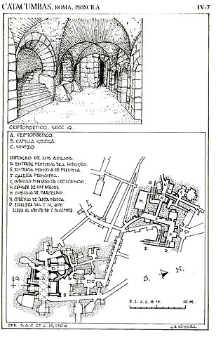 Galerías de las catacumbas de Santa Priscila