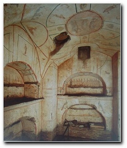 Pintura de la catacumba de Santa Inés