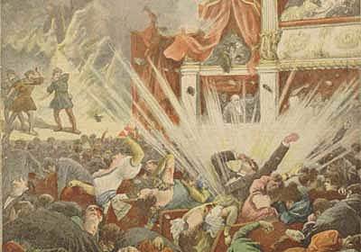 PROPAGANDA DELS FETS: Llançament de 2 bombes des del Liceu