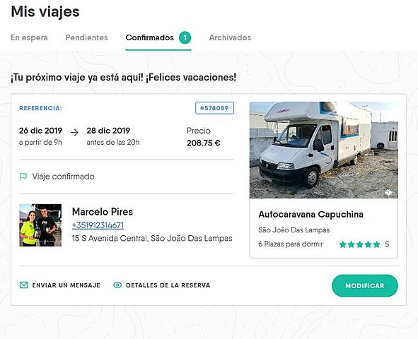 Recogida de la caravana